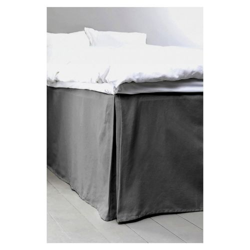 Betthusse aus 100% Baumwolle, Höhe 60 cm - Dunkelgrau, 180 x 200 cm