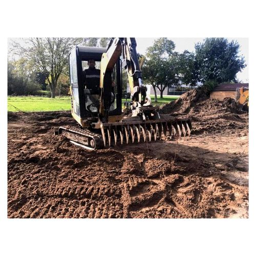 Roderechen Wurzelreche Feinwurzelschneide Minibagger Aufnahme Breite 80cm
