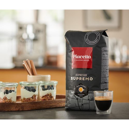 Piacetto Espresso Supremo - 1 kg Ganze Bohne - Intensität: 5/6