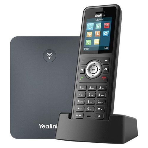 Yealink W79P, IP-Mobiltelefon, Schwarz, Kabelloses Mobilteil, Tisch/Wand, 50 m, 300 m