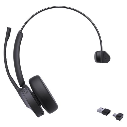 Yealink BH70 Mono Teams USB-C/A Headset, Kabellos, 20 - 20000 Hz, Büro/Callcenter, 91 g, Kopfhörer, Schwarz