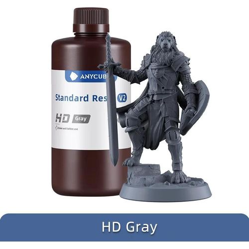 UV-Photopolymerharz - Standard V2 für LCD-3D-Drucker - 405 nm - Flüssig - Lichtempfindlich - 5 kg - HD-Grau