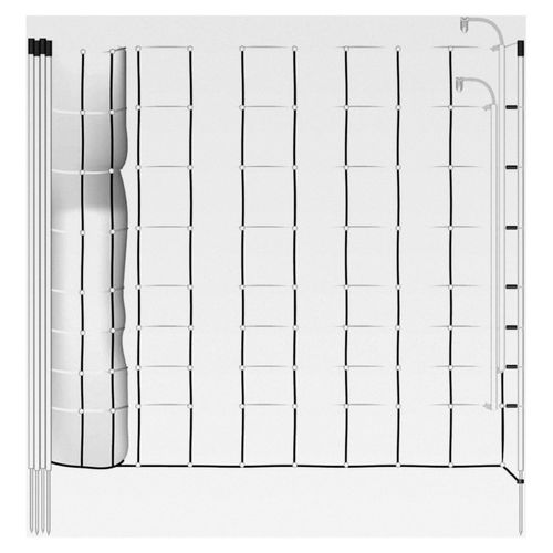 50m Wolfsabwehrnetz Plus/Minus 106cm, Elektrozaunnetz, Wildschutznetz, Weidezaunnetz