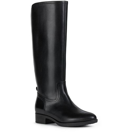 Geox D Felicity Leren Dames Zwarte Laarzen