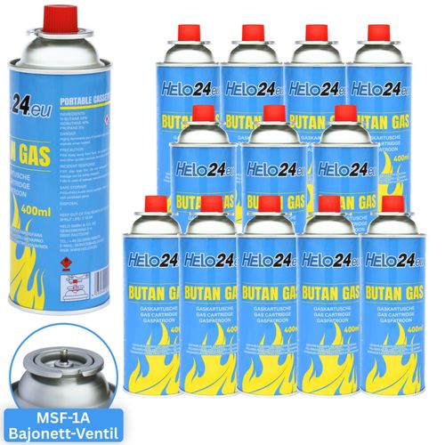 Gaskartuschen Butangas Kartusche 227g Gas MSF-1A Bajonett-Ventil EN417 84 Kartuschen
