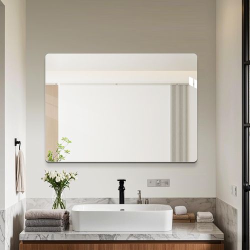 50*70CM Bathroom Vanity Mirror Wall-Mounted Mirror for Bathroom Mirror Frameless R50 rounded corner design