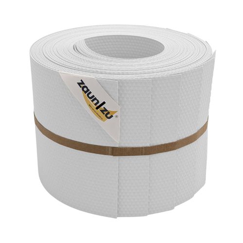 zaun zu® Sichtschutzstreifen Delux-P Einzelstreifen Wabenstruktur Weiß 10x 2,55m