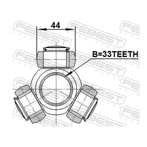 FEBEST Tripodestern, Antriebswelle 2216xm12 für HYUNDAI