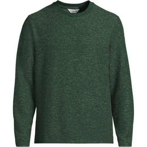 Struktur-Shirt mit Leinen für Herren, Herren, size: regular, Grün, Leinen/Polyester/Polyester-Mischung, by Lands' End