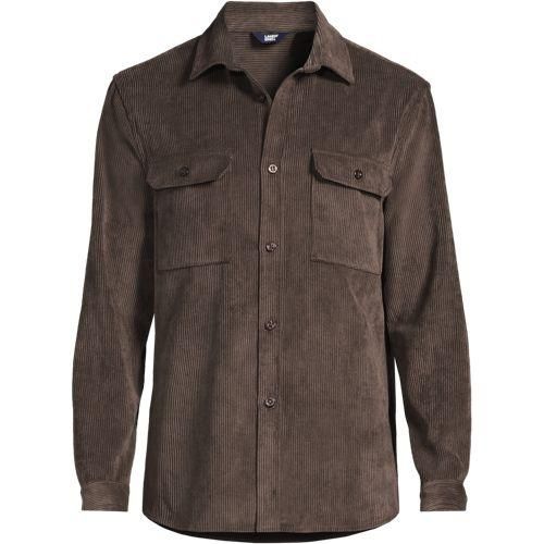 Cord-Hemd für Herren, Herren, size: regular, Braun, by Lands' End