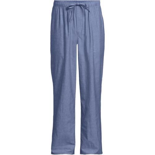 Essenzielle Baumwoll-Pyjamahose, Herren,  Blau, Baumwolle, by Lands' End