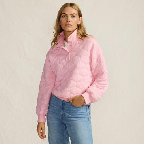Sweatshirt mit Steppung für Damen, Damen, size: regular, Pink, Polyester/Viskose, by Lands' End