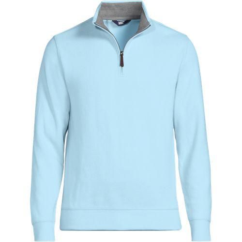 Reißverschluss-Pullover aus Bedford-Ripp für Herren, Herren, size: regular, Blau, Baumwolle, by Lands' End