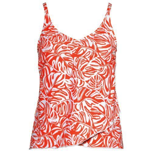 Tankinitop mit Tulpensaum chlorresistent für Damen, Damen, size: regular, Orange, Nylon-Mischung, by Lands' End