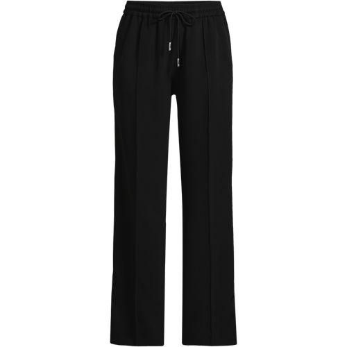 Webhose mit seitlichem Streifen für Damen, Damen, size: regular, Schwarz, Polyester/Polyester-Mischung, by Lands' End