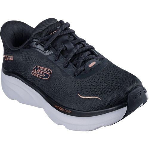 Skechers D'Lux Vapor Clear Horizon Textiel Dames Zwarte Sneakers
