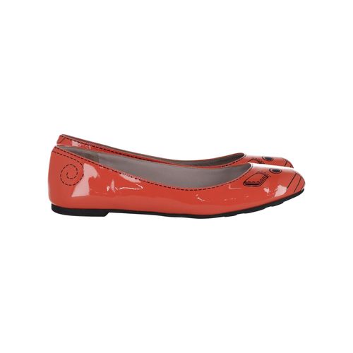 Marc Jacobs Muizenprint Ballerina's in Oranje Leren Lak