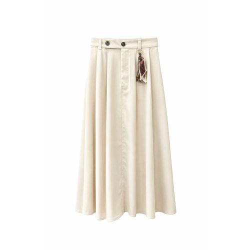 Hoge Taille A-Lijn Midi Rok met Accessoires