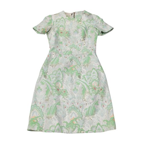 Marni Wintereditie 2012 Brokaat Minijurk in Groen Polyester
