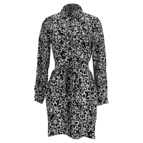 Diane Von Furstenberg mini-jurk met print in zwarte zijde