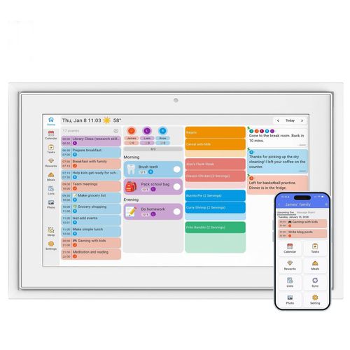 XORO CPF 10 E1 – Smarter Familien-Planer, Digitaler Kalender mit 10" Touchscreen