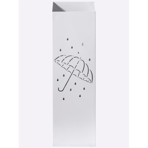 Schirmständer HEINE HOME, weiß, B:16cm H:49cm T:16cm, Metall, Regenschirmständer, Schirmständer