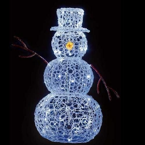 Premier Acryl LED Sneeuwman (Wit)