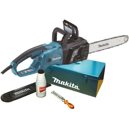 Elektro-Kettensäge MAKITA "»UC3551AK« 2.000 W, 14 m/s, 35 cm", türkis, B:20cm H:22cm T:50,5cm, Kettensägen, leistungsfähig,werkzeuglose Kettenspannung +Ketten-und Schienenwechsel
