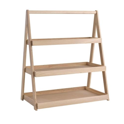 Etagere APS "3-stufig -VALO-", eichenholz, B:32,5cm H:64cm L:55,5cm, Massivholz, Servierplatten, Etagere, geölte, 3-stufige eichenholz Etagère im GN Maß