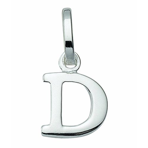 Namenskette ADELIA´S "Halskette - Namenskette mit Buchstabenanhänger D aus 925 Silber", silber, Halsketten, Damen, Silber 925 (Sterlingsilber), Schmuckset mit bis 45 cm stufenlos verstellbarer 925 Silber Halskette