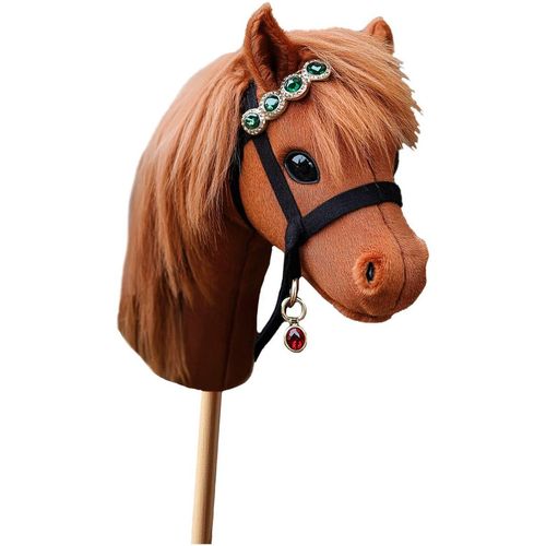 Steckenpferd LENA "Steckenpferd Hobby Horsing, grau, 70cm", rot (rotbraun), Steckenpferde, KinderL:70cm, Holz, Polyester, L:70cm