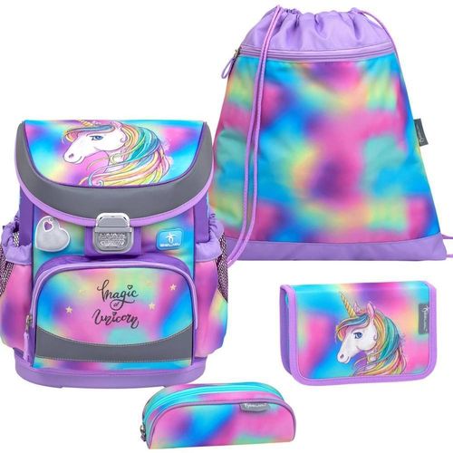Belmil Schulranzen Set EINHORN für kleinere Kinder für Mädchen 1.Klasse