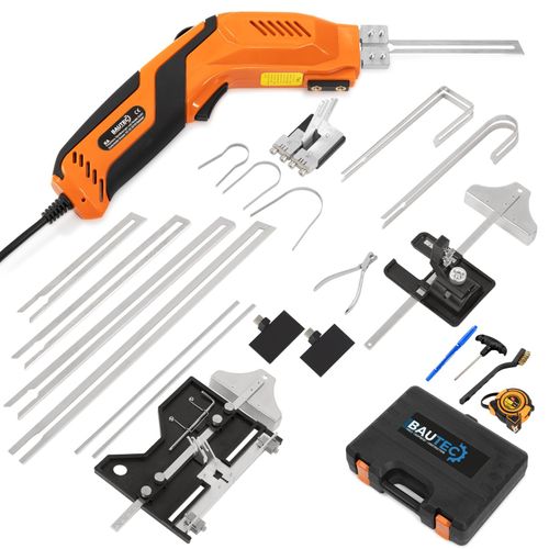 BAUTEC Hand-Styroporschneider Styrocutter 330W » Set 20 inkl. Zubehör » Dauerbetrieb » Hartschaumschneider