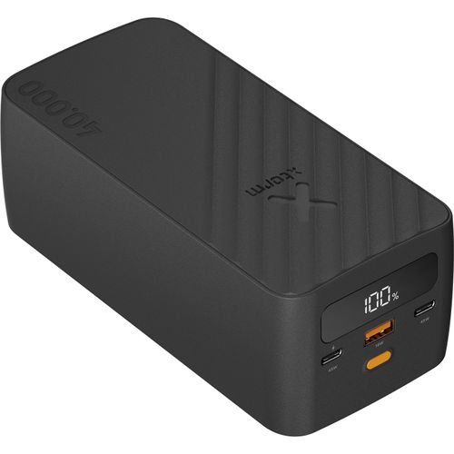 Xtorm Go2 Powerbank - 40.000mAh - 1x USB-A - 1x USB-C - Leistungsstarke Powerbank - Tragbarer Akku geeignet für iPhone und Samsung - Nachhaltige Technologie - Charcoal Black