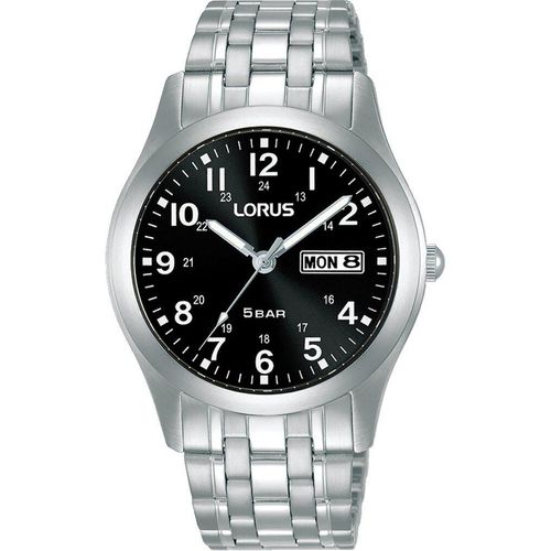 Lorus Herren Halskette mit Anhängeruhr Rxn73Dx5 Quarz Analog Datum 5 ATM Kunststoff 20 mm