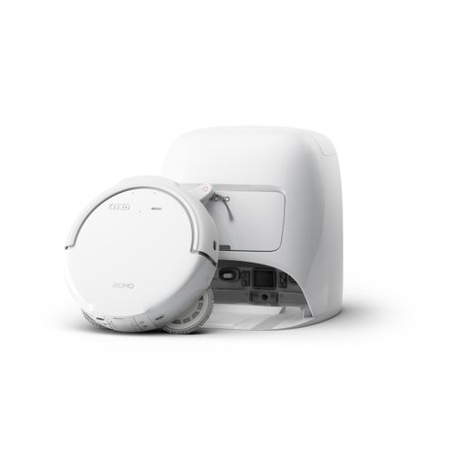 DJI Saugroboter "DJI ROMO S", weiß, B:35cm H:10cm T:35cm, Saugroboter, Weißer Saugroboter mit weißer Station und App-Steuerung