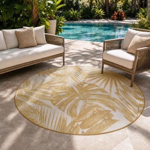 Muratap Buitenkleed brussels rond palm 200 cm rond