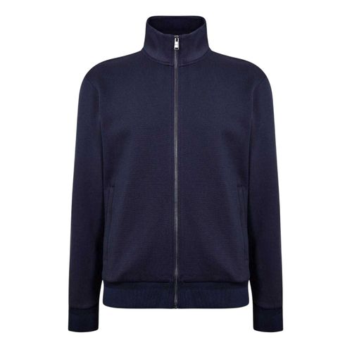 Boss Casual hoodie met doorlopende rits voor heren (Donkerblauw)