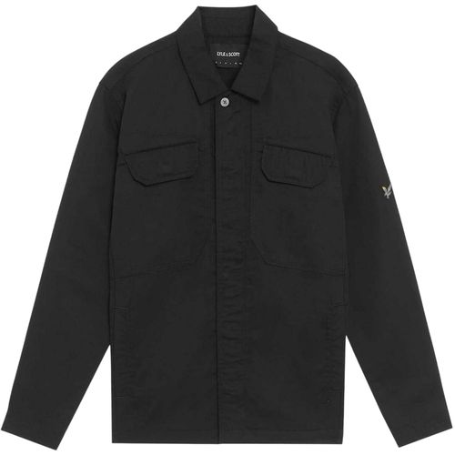Lyle & Scott Heren Tussen-Seizoenen Effen Regular Jacket (Jet Black)