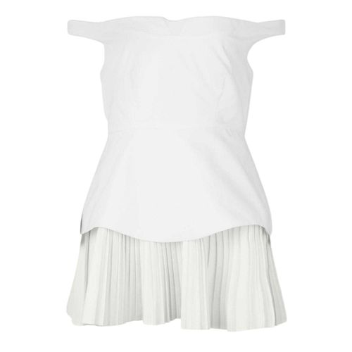 Odd Muse Dames Exclusieve No.1 Bardot Mini Jurk (Wit)