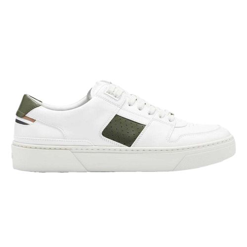Boss Heren Gary Logo Leren Tennisschoenen (Wit)