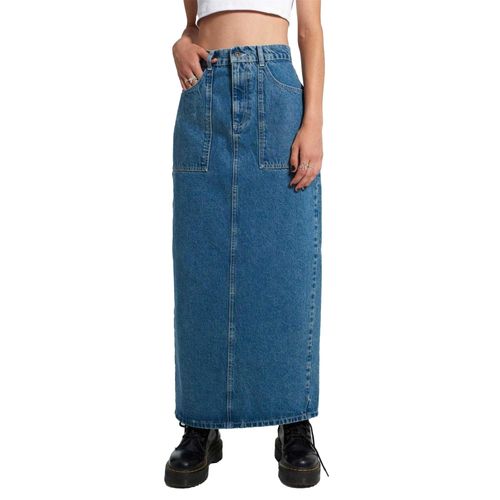 The Ragged Priest Maxirok van carpenter-denim voor dames (Blauw)