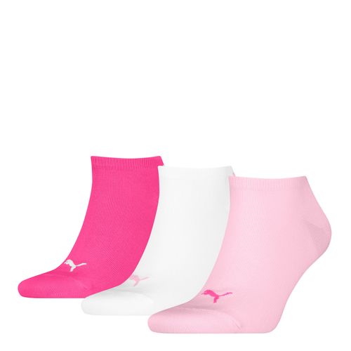 Sneakersocken PUMA "PUMA UNISEX SNEAKER PLAIN 3P", Herren, Gr. 39-42, rosa (pink lady), Baumwollmischung, Socken Sneakersocken, mit kleinem Logo