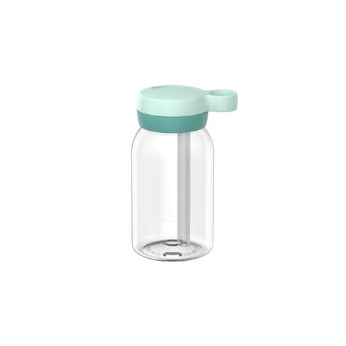Trinkflasche MEPAL "Trinkflasche mit Trinkhalm Campus 450 ml", grün (cool mint), H:15,5cm, Trinkflaschen, Trinkflasche, Spülmaschinengeeignet