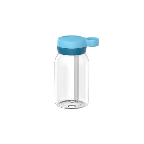 Trinkflasche MEPAL "Trinkflasche mit Trinkhalm Campus 450 ml", blau (cool blau), H:15,5cm, Trinkflaschen, Trinkflasche, Spülmaschinengeeignet