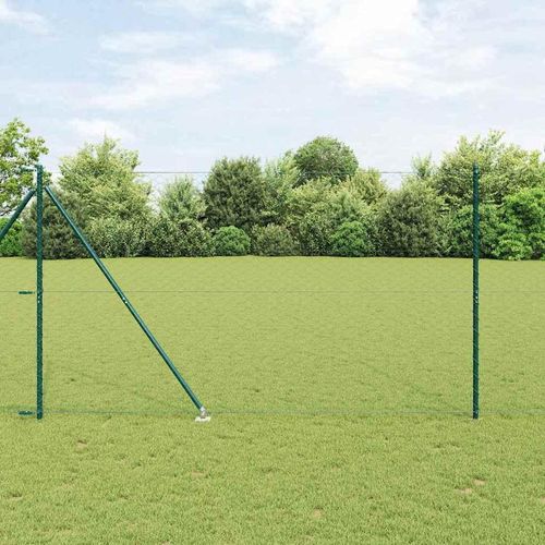 Sechseckiger Zaun mit Pfosten 10 x 1,5 m Grün Netz