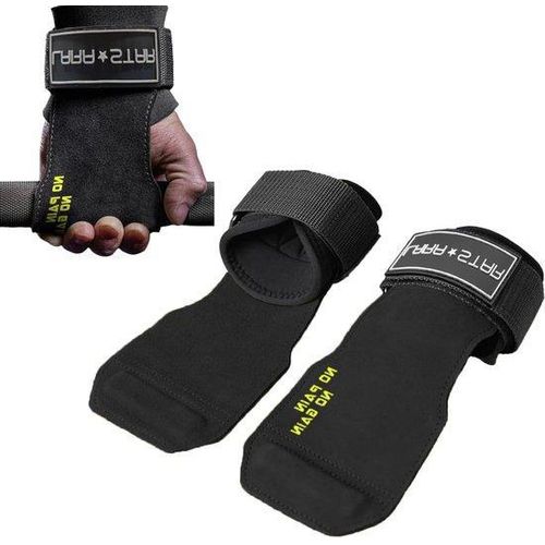 Famanu Handgelenkshaken für maximalen Grip - Gewichthebergürtel mit Powertraining für Fitnessstudio-Workouts