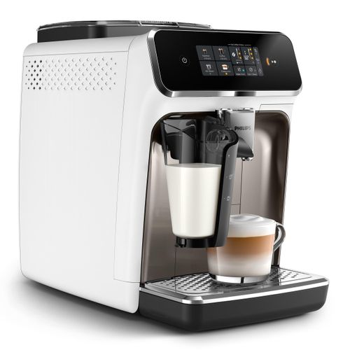 PHILIPS Kaffeevollautomat "EP2336/40 2300 Series", weiß (chrom, weiß), B:24,6cm H:37,1cm T:43,3cm, Kaffeevollautomaten, mit LatteGo-Milchsystem, Kaffeevollautomat