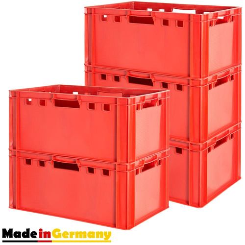 Fleischkiste E3 Fleischkiste Rot Fleischerkiste Fleischkisten Kiste Fleischkiste Eurobox Lebensmittelecht 60 x 40 Metzgerkiste Auswahl Kingpower, Anzahl:5