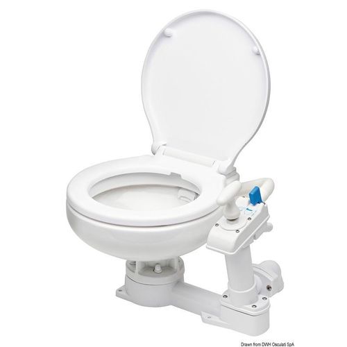 Super Compact manuelle Toiletteneinheit mit Holzsitz - Osculati 50.207.50